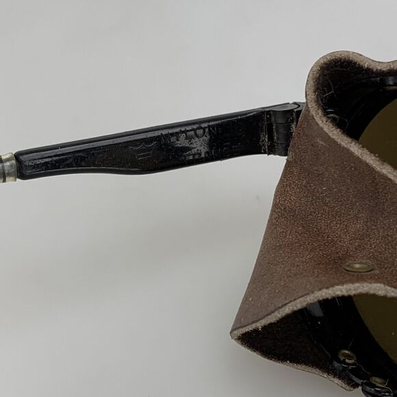 Style Eyes Sunglasses Vintage Mirrored Aviators Leather Blinders France RARE main image 5